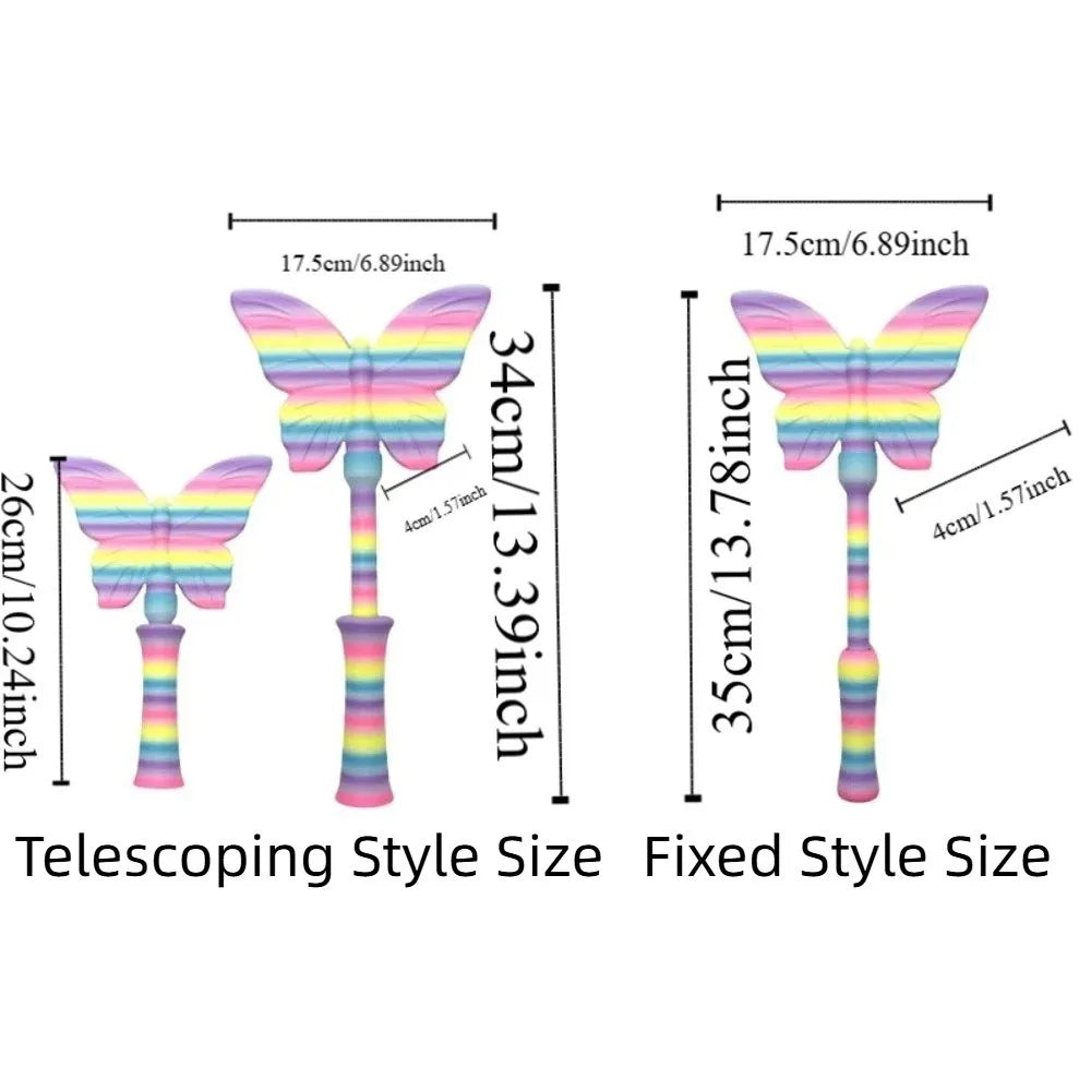 Creative 3D Printed Wand Tap To Pay Portable Rainbow Color Butterfly Magic Wand Holder Detachable Cute