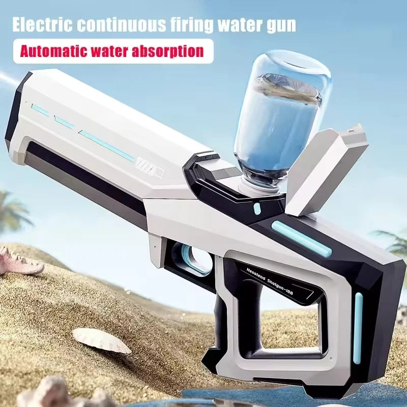 Electric Water Guns for Adults Powerful Squirt Automatic Suction Water Storage Gun Blasters Summer Outdoor Game Toy for Boy Kid