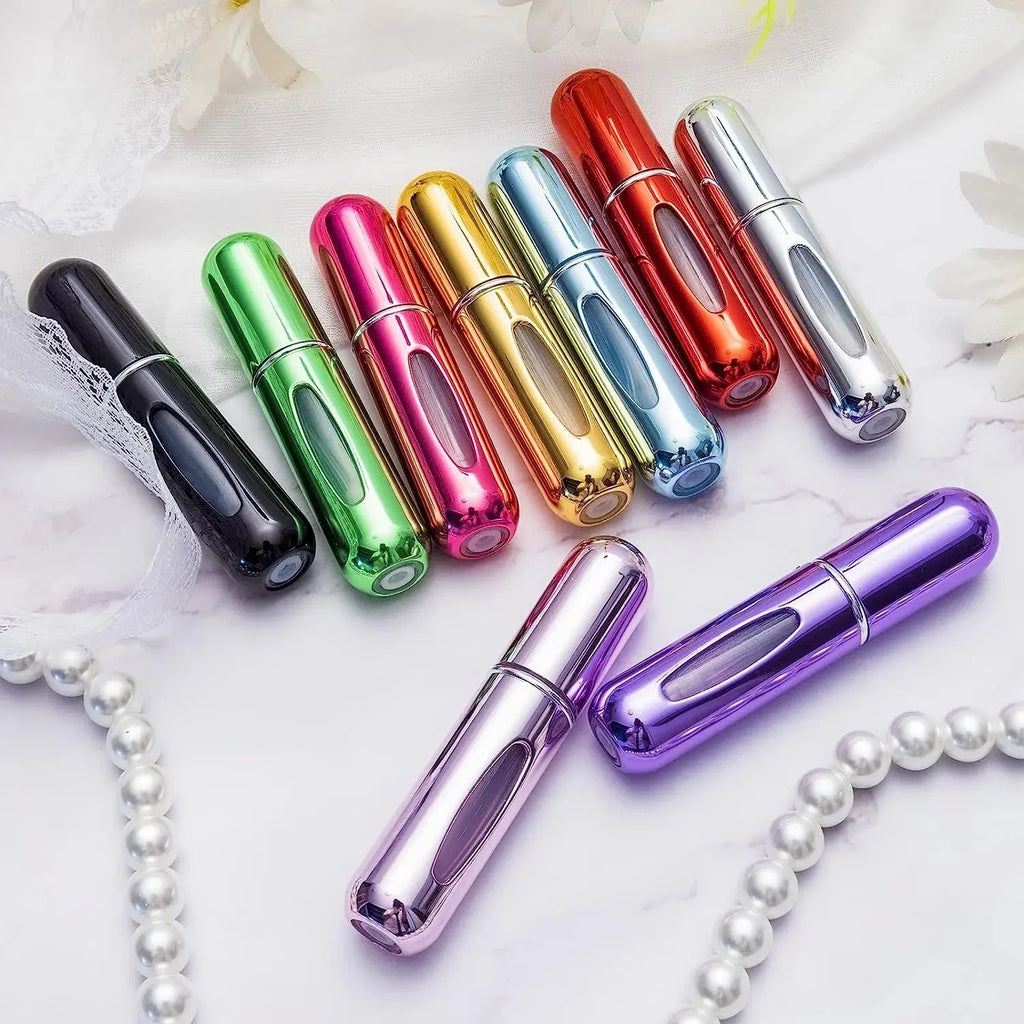 5/10ml Perfume Bottle Portable Refillable Perfume Bottle with Spray Cosmetic Containers Atomizer Mini Aluminum Spray Travel