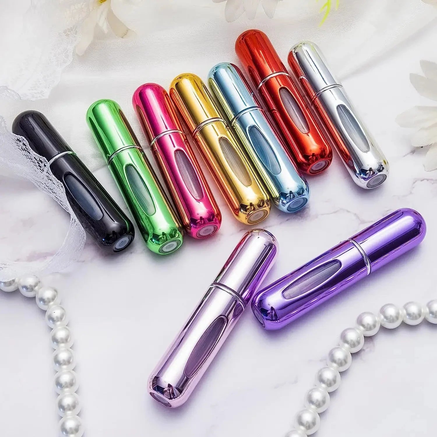 5/10ml Perfume Bottle Portable Refillable Perfume Bottle with Spray Cosmetic Containers Atomizer Mini Aluminum Spray Travel