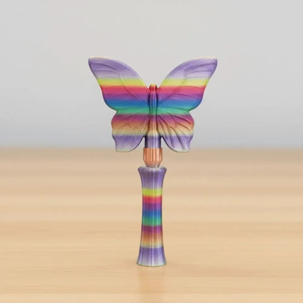 Creative 3D Printed Wand Tap To Pay Portable Rainbow Color Butterfly Magic Wand Holder Detachable Cute