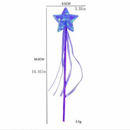 1/5 Princess Magic Wand Sparkling Star Fairy Wand, Party Favors, Suitable for Easter, Birthday, Wedding, Anniversary Celebration