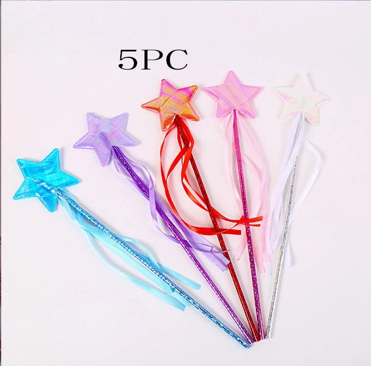 1/5 Princess Magic Wand Sparkling Star Fairy Wand, Party Favors, Suitable for Easter, Birthday, Wedding, Anniversary Celebration