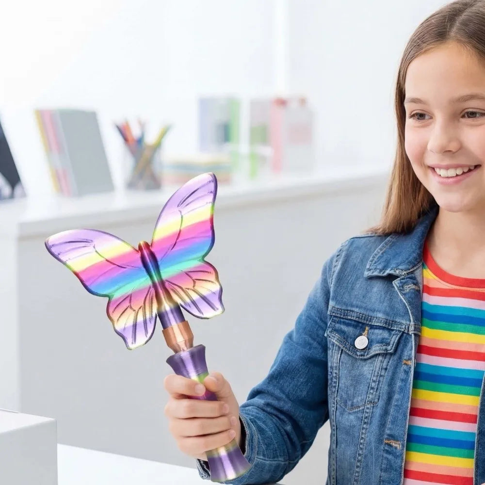 Creative 3D Printed Wand Tap To Pay Portable Rainbow Color Butterfly Magic Wand Holder Detachable Cute