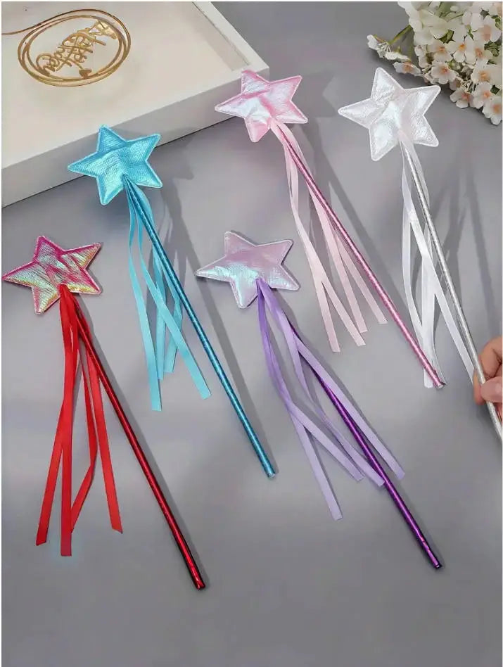 1/5 Princess Magic Wand Sparkling Star Fairy Wand, Party Favors, Suitable for Easter, Birthday, Wedding, Anniversary Celebration