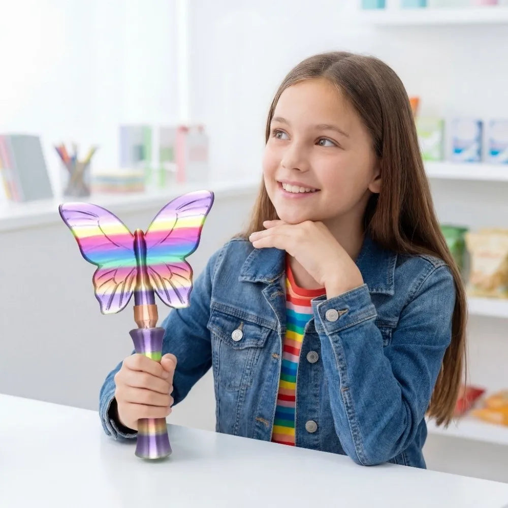Creative 3D Printed Wand Tap To Pay Portable Rainbow Color Butterfly Magic Wand Holder Detachable Cute